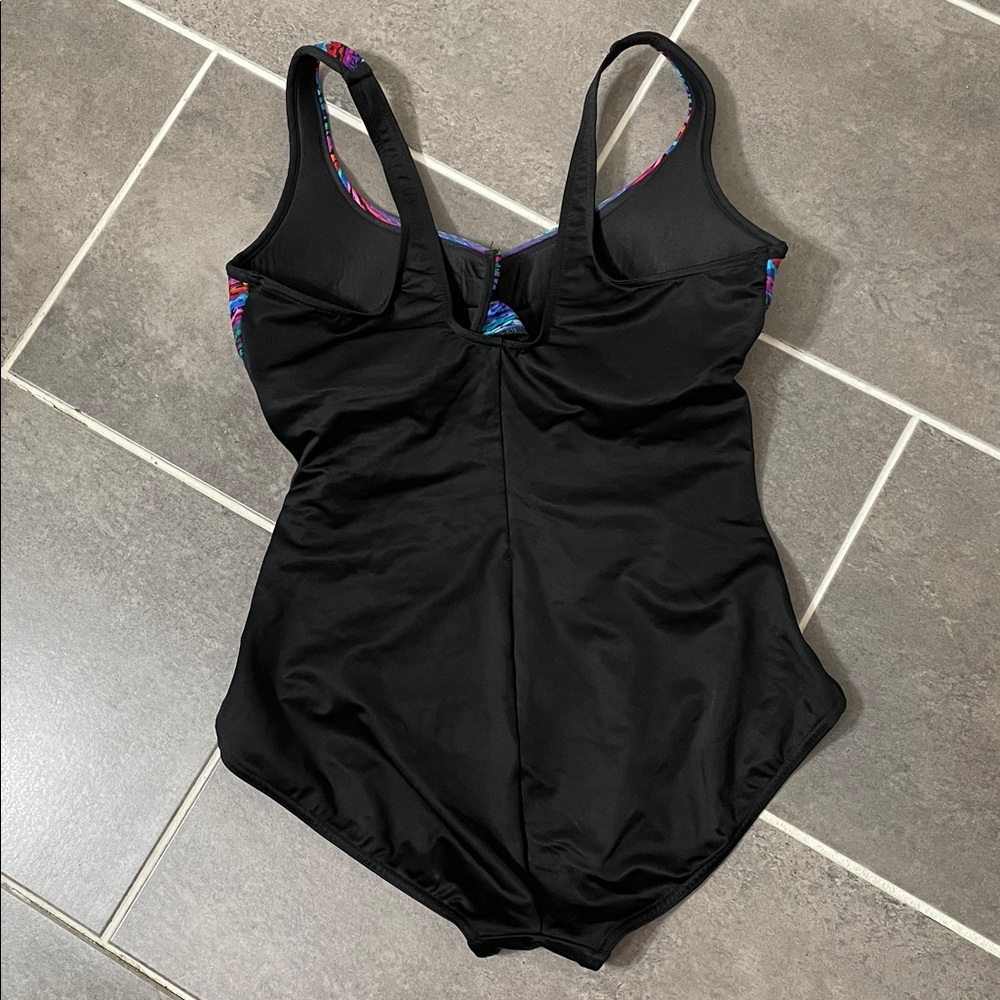 Miraclesuit Carnivale Layered Escape One Piece Swimsuit size 16W - Picture 3 of 7